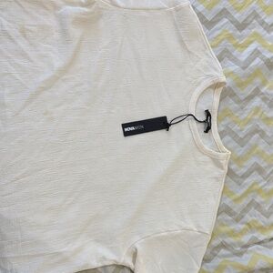 Fashion Nova Cream Textured Men's Tee